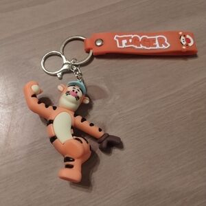New Disney Tigger 3D Rubber Keychain | Winnie the Pooh Character Bag Charm